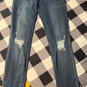 Empyre Women's Distressed Blue Skinny Jeans